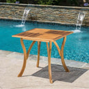 Outdoor Solid Wood 31.5 inch Square Patio Dining Table - YourGardenStop