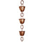 Hammered Copper Cups 8.5-Feet Rain Chain Rain Gutter / Barrel - YourGardenStop