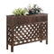 Large Raised Patio Planter Weathered Cedar L 48" x W 12.5" x 35.5" - YourGardenStop