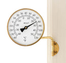 Vermont Dial Thermometer Living Finish Brass - YourGardenStop