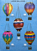 Hot Air Balloon Solar Lantern-Small or Large Sizes in Multiple Colors - YourGardenStop