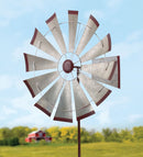 32" Galvanized Wind Spinner - Windmill - YourGardenStop