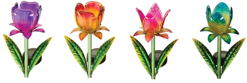 Mini Solar Garden Stakes by Regal Choose from (Pink. Purple, Yellow and Blue) - YourGardenStop