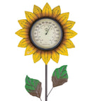 Flower Thermometer Stake by Regal (Yellow, Galvanized & Copper) - YourGardenStop