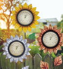 Flower Thermometer Stake by Regal (Yellow, Galvanized & Copper) - YourGardenStop