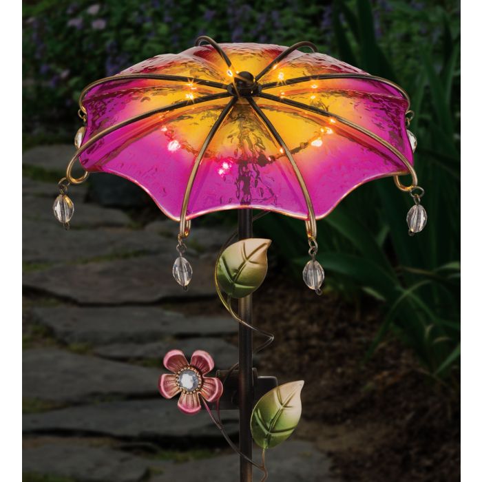 Umbrella Solar Stake by Regal (Pink or Purple or Yellow) - YourGardenStop