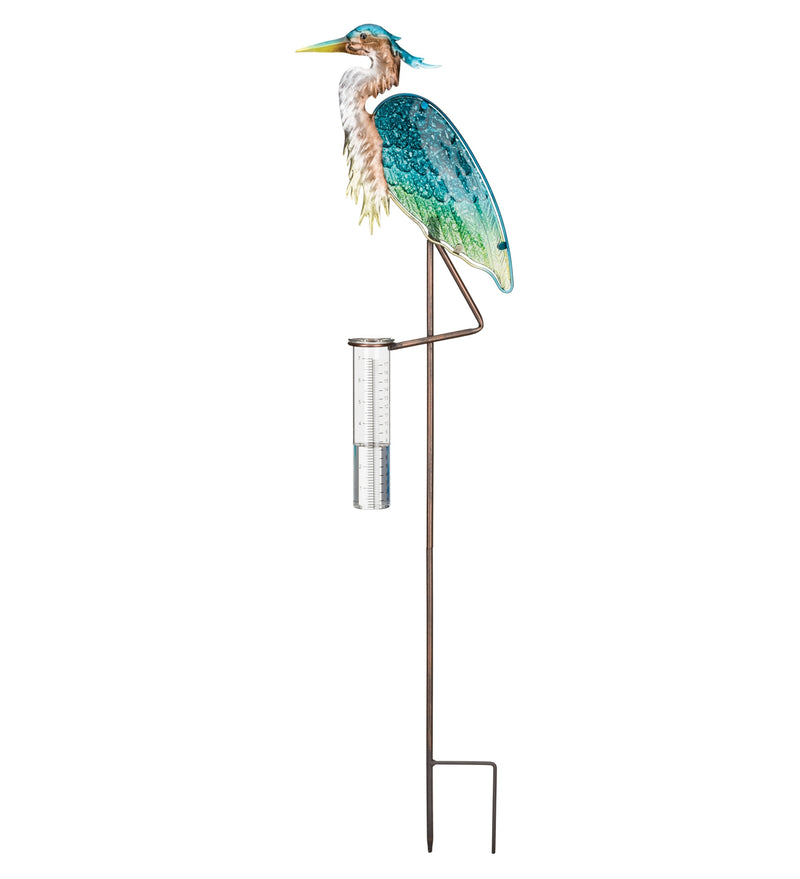 Bird Rain Gauge Stake - Egret, Heron & Flamingo by Regal Art & Gift - YourGardenStop