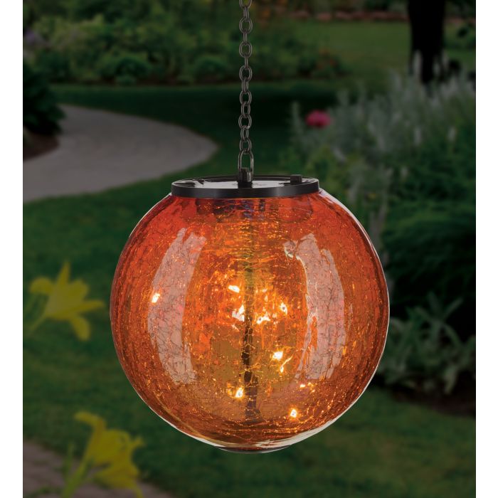Globe Solar Lantern by Regal (Pink or Orange or Blue) - YourGardenStop