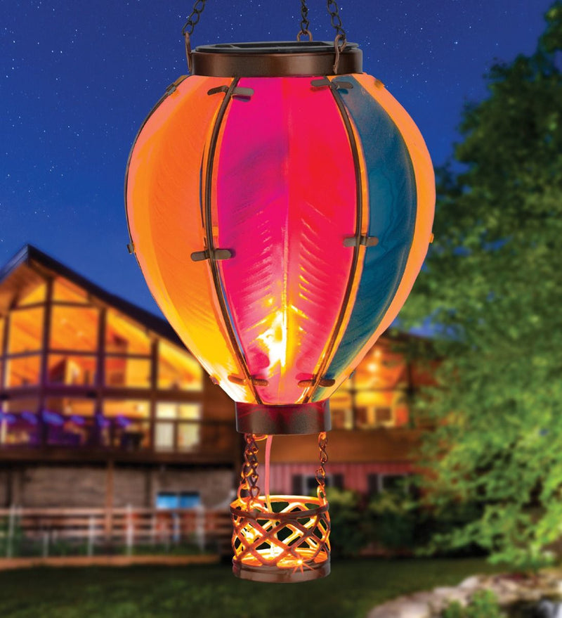 Hot Air Balloon Outdoor Hanging Solar LED Lantern