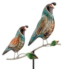 Metallic Quail Mama Baby Stake by Regal - YourGardenStop