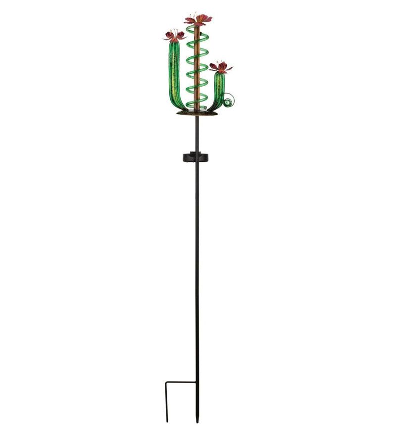 Palm Tree Solar Stake or Cactus Solar Stake by Regal - YourGardenStop