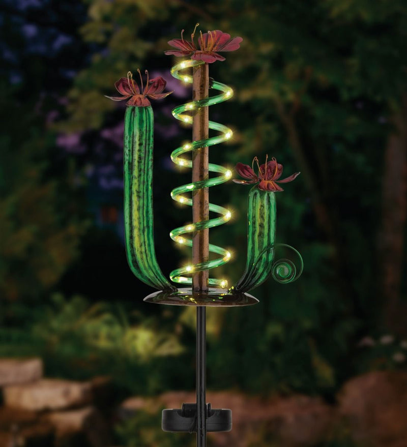 Palm Tree Solar Stake or Cactus Solar Stake by Regal - YourGardenStop