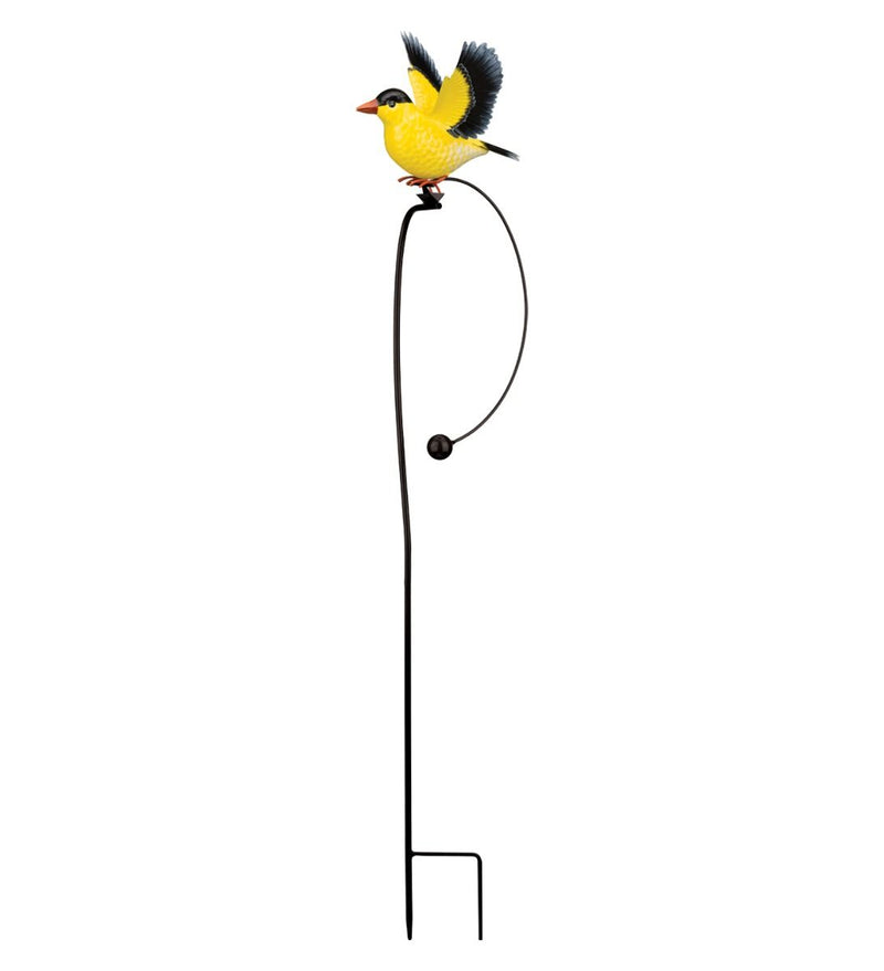 Rocker Bird Stake (Blue Bird, Cardinal, Gold Finch or Robin) - YourGardenStop