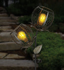 Edison Solar Flower Stake - Round or Tulip shape by Regal - YourGardenStop