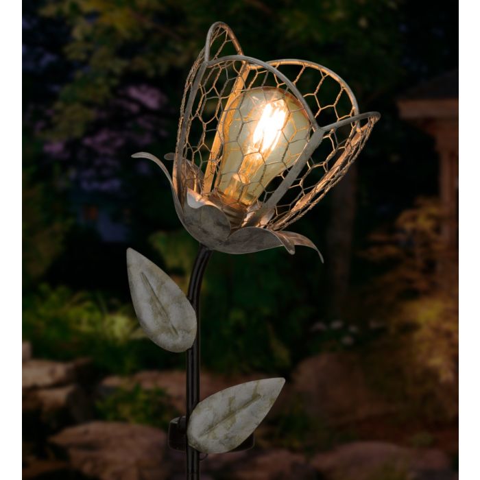 Edison Solar Flower Stake - Flower up or Flower down by Regal - YourGardenStop