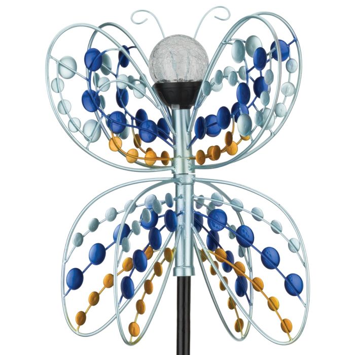 Solar Wind Spinner Stake - Butterfly Regal - YourGardenStop