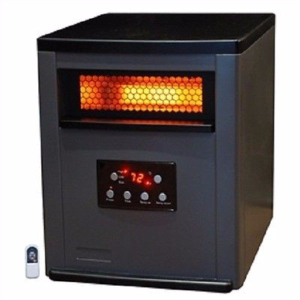 Infrared Space Heater w/Remote 5,200 BTU Heat 2-Tone Fireproof Cabinet - YourGardenStop