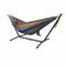 Tropical Fabric Double Hammock with 9-Foot Steel Stand - YourGardenStop