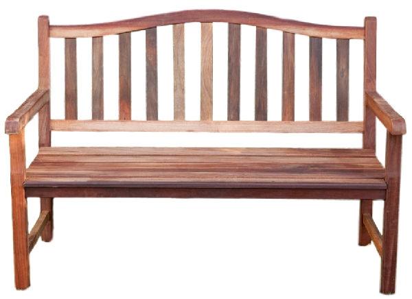 4-Ft Wood Garden Bench with Curved Arched Back - YourGardenStop