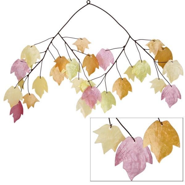 Autumn Leaves Capiz Chime by Woodstock Chimes - YourGardenStop