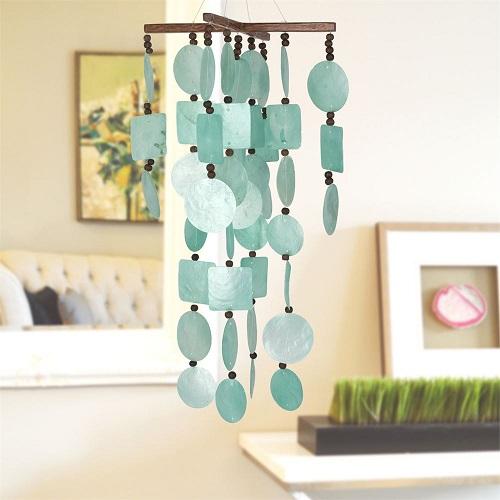 Capiz Windchimes with Beads (Various Colors to choose from) - YourGardenStop