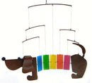 Rainbow Dachsie Metal & Glass Mobile - YourGardenStop