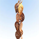 Pure Copper 8.5 Ft Leaf Rain Chain Gutter Rainwater Downspout - YourGardenStop