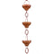 Pure Copper 8.5 Ft Rain Chain with 13 Hammered Funnel Shape Cups - YourGardenStop