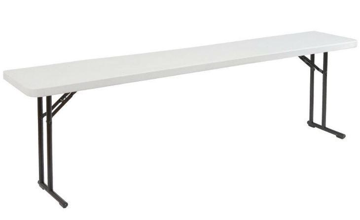 Steel Frame 72-inch Rectangular Gray Folding Table - YourGardenStop