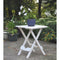 Outdoor Fast Folding Patio Side Table, White Weather Resistant Resin - YourGardenStop