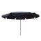 Black Polyester 8-Ft Patio Umbrella with Aluminum Pole and Crank Tilt