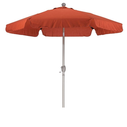 Brick Red 7.5-Ft Patio Umbrella w/3-Way Push Button Tilt & Metal Pole - YourGardenStop
