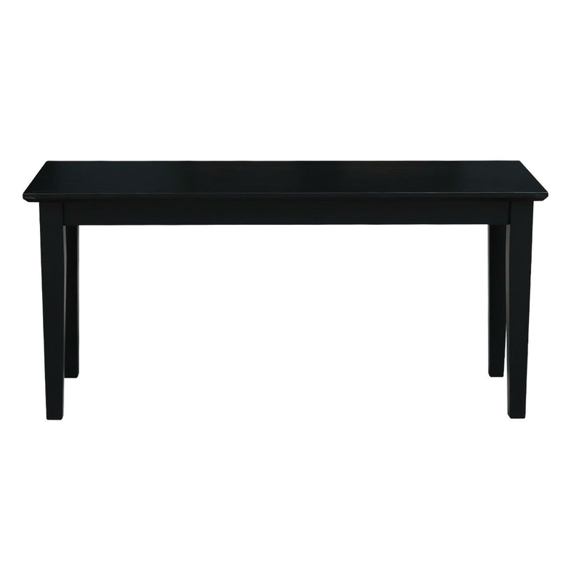 Solid Wood Entryway Accent Bench in Black Finish - YourGardenStop