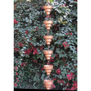 Pure Copper 8.5 Ft Long Rain Chain with Wide Mouth Funnel Cups - YourGardenStop