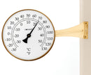 Vermont Large 8.25" Dial Thermometer Living Finish Brass - YourGardenStop