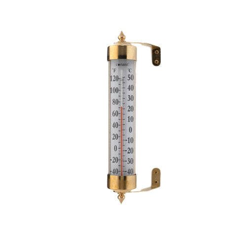 Vermont Grande View 12.25" Thermometer Living Finish Brass - YourGardenStop