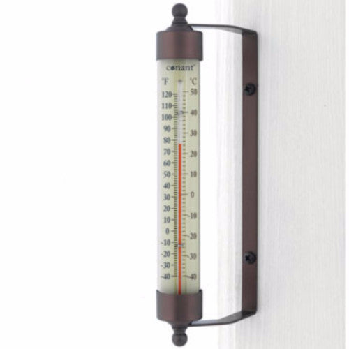 Indoor Outdoor 7.5" Thermometer Bronze Patina or Satin Nickel Finish - YourGardenStop