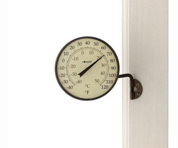 Indoor Outdoor 4" Dial Thermometer in Bronze Patina or Satin Nickel Finish - YourGardenStop