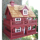 Red Wood Birdhouse Made of Kiln Dried Hardwood - YourGardenStop
