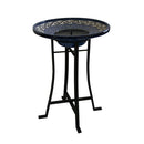 Outdoor Ceramic Bowl Fountain Bird Bath w/Metal Stand & Solar Pump - YourGardenStop