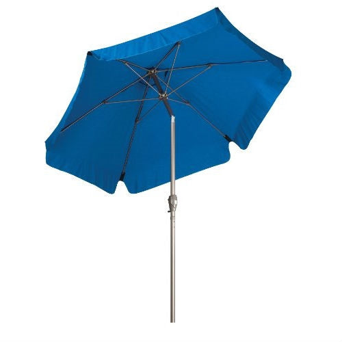 Pacific Blue 7.5-Ft Patio Umbrella with Push Button Tilt & Metal Pole - YourGardenStop