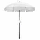 7.5 Foot Patio Umbrella with Push Button Tilt in White Olefin - YourGardenStop