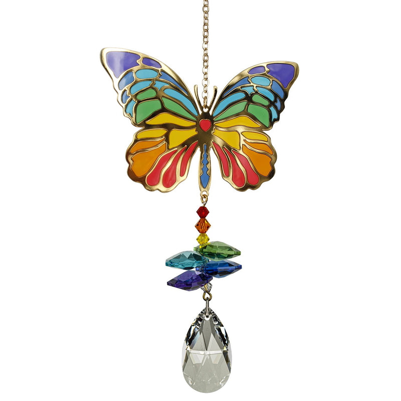 Woodstock Chimes Crystal Wonders (Rainbow, Peacock, Butterfly, Bee) - YourGardenStop