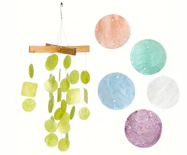 Mini Capiz Wind Chimes (6 colors available) - YourGardenStop