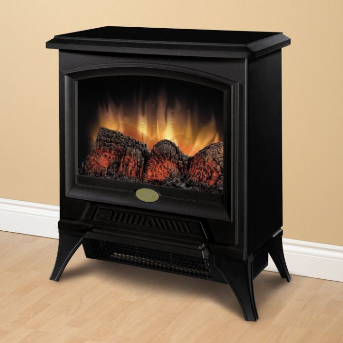 Compact Stove Style Electric Fireplace Space Heater in Black - YourGardenStop