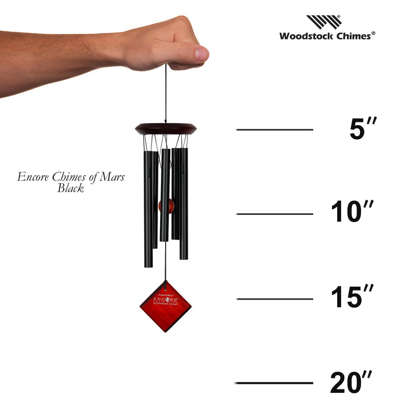 Woodstock Chimes the Planets Black (Pluto, Earth, Saturn & Mars) - YourGardenStop