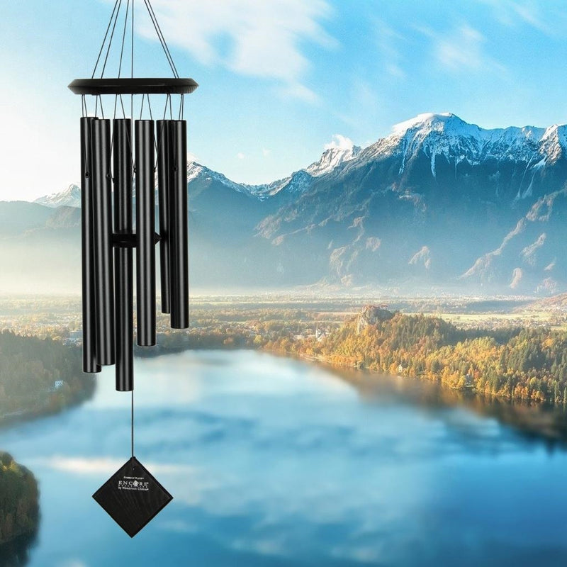 Woodstock Chimes the Planets Black/Black (Pluto & Earth) - YourGardenStop