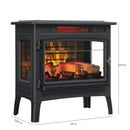 Black Infrared Quartz Electric Fireplace Stove Heater - YourGardenStop