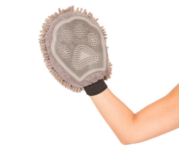 Dirty Dog Grooming Mitt in Grey or Brown - YourGardenStop
