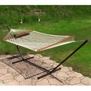 Rope Hammock Set with Stand Pad and Pillow 55 x 144-inch - Desert Stripe - YourGardenStop